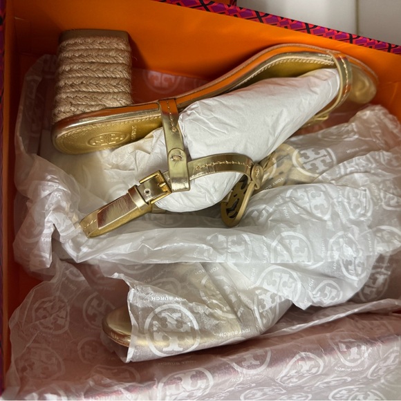 Tory Burch Miller 65 Espadrille Sandal- Mirror Metallic - Picture 8 of 8